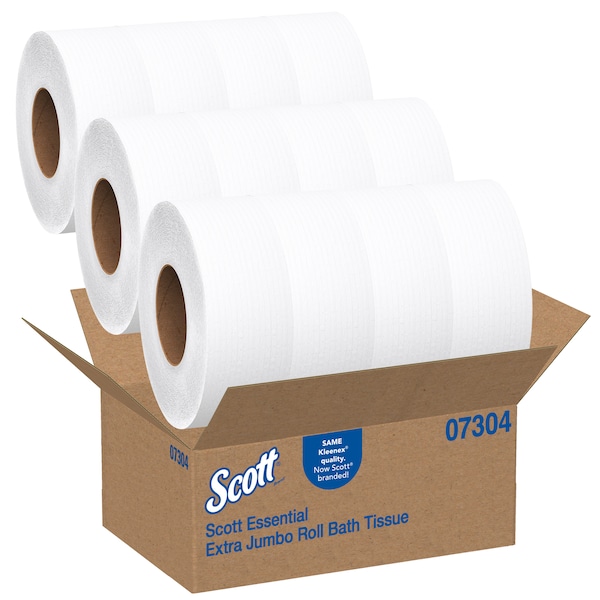 Kimberly-Clark Professional Bathroom Tissue, 2 Ply, White, 12 PK - 07304