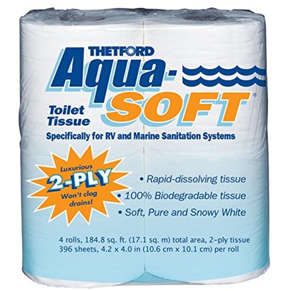 Thetford Thetford  Aqua Soft 2 Ply Tissue, 4PK - TH375921