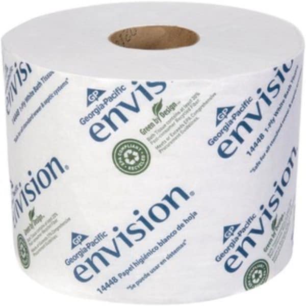 Envision GPC14448-01 1-Ply Roll Bath Tissue, White, 48PK - GPC14448/01