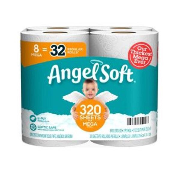 Procomfort Angel Soft Mega Toilet Paper - Pack of 8 - PR3854529