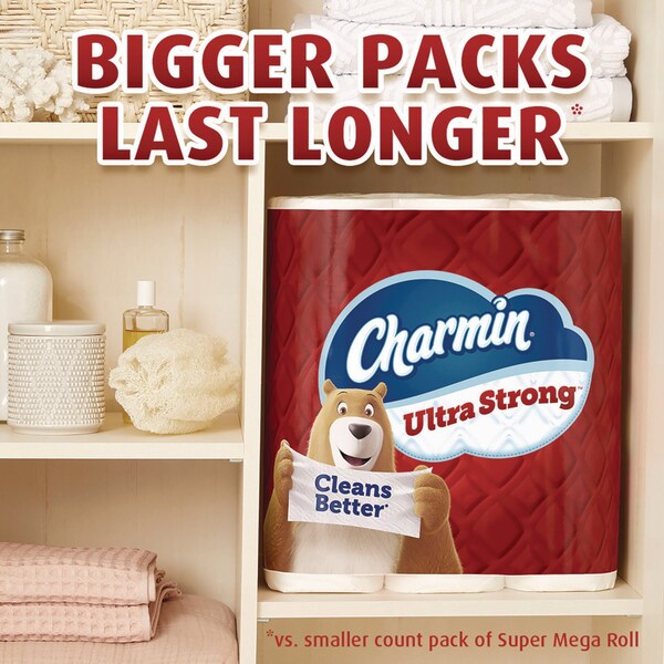 Charmin Ultra Strong Bathroom Tissue, Septic Safe, 2-Ply, White, 363 Sheets/Roll, 6PK - 15698/72695