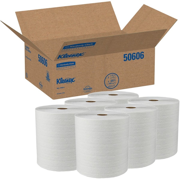 Scott Kleenex Hardwound Paper Towels, White, 6 PK - KCC50606