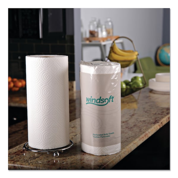Windsoft Perforated Roll Paper Towels, 2 Ply, 85 Sheets, White, 30 PK - 122085CTB