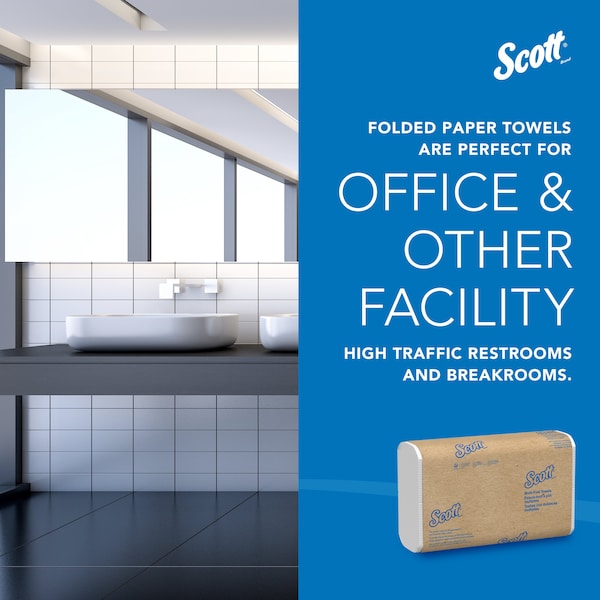 Kimberly-Clark Professional Multifold Paper Towels, 9.2" x 9.4" sheets, White, Compact Case (250 Sheets/Pack, 12 Packs/Case) - 03650
