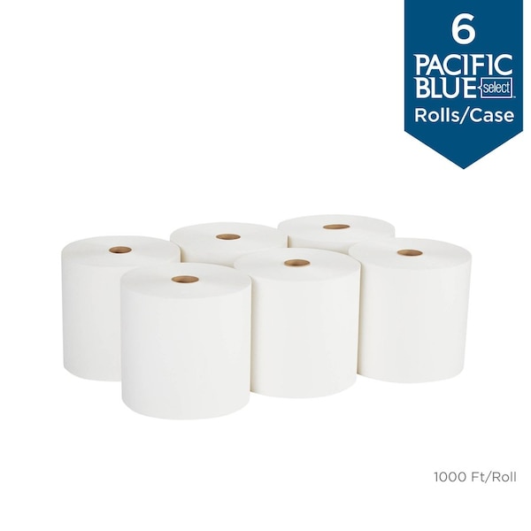 Pacific Blue Select Roll Paper Towels, White, 6 PK - GPC26100