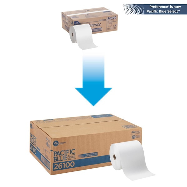 Pacific Blue Select Roll Paper Towels, White, 6 PK - GPC26100