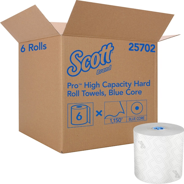 Kimberly-Clark Professional Scott Pro Hardwound Paper Towels, Blue/White, 6 PK - KCC25702