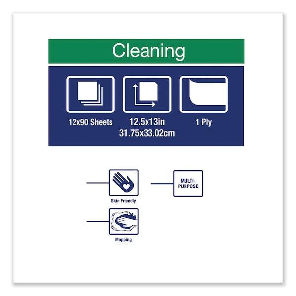 Tork Multipurpose Paper Wipers 1 Ply, 1; 90 Sheets, 97.5 ft; 13", White, 12 PK - 430150A