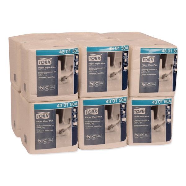 Tork Multipurpose Paper Wipers 1 Ply, 1; 90 Sheets, 97.5 ft; 13", White, 12 PK - 430150A