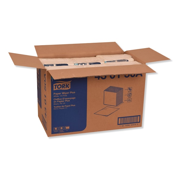 Tork Multipurpose Paper Wipers 1 Ply, 1; 90 Sheets, 97.5 ft; 13", White, 12 PK - 430150A