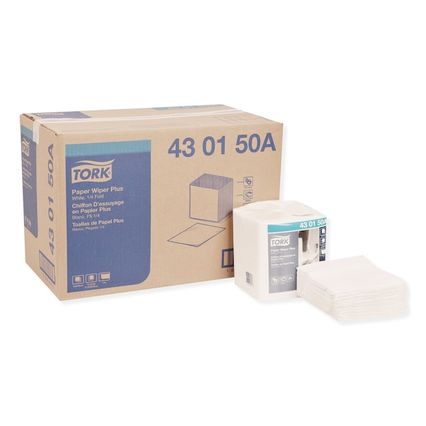 Tork Multipurpose Paper Wipers 1 Ply, 1; 90 Sheets, 97.5 ft; 13", White, 12 PK - 430150A