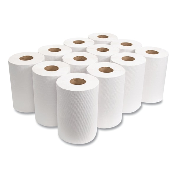 Morcon Paper Hardwound Paper Towels, 1 Ply, Continuous Roll Sheets, 350 ft, White, 12 PK - MOR W12350