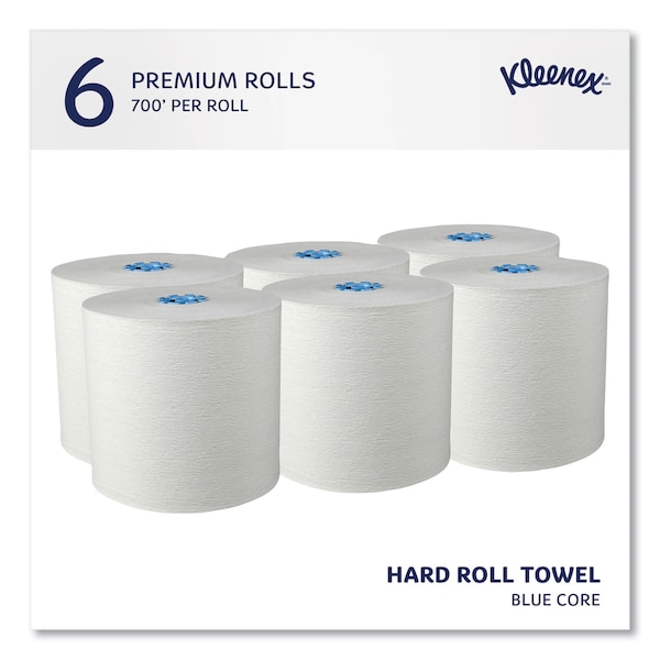Scott Scott Pro Hardwound Paper Towels, 1 Ply, Continuous Roll Sheets, 700 ft, White, 6 PK - KCC 25637