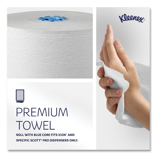 Scott Scott Pro Hardwound Paper Towels, 1 Ply, Continuous Roll Sheets, 700 ft, White, 6 PK - KCC 25637