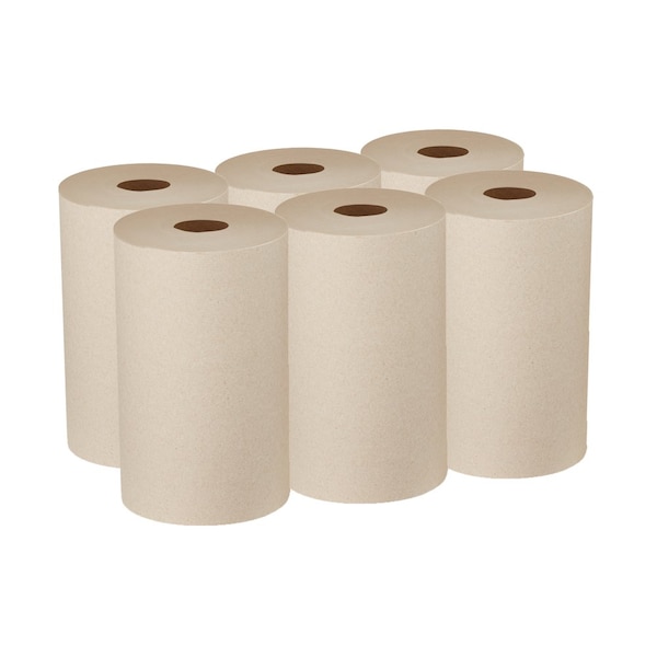 Georgia-Pacific Pacific Blue Ultra Hardwound Paper Towels, 1 Ply, Continuous Roll Sheets, 500 ft, Brown, 6 PK - 26611