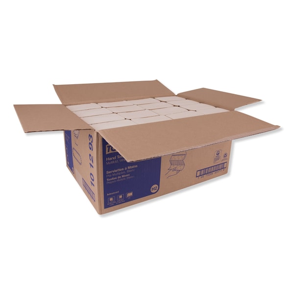 Tork Multifold Paper Towels, 2-Ply, 9.13 x 9.5, White, 189 Towels, 16PK - 101293