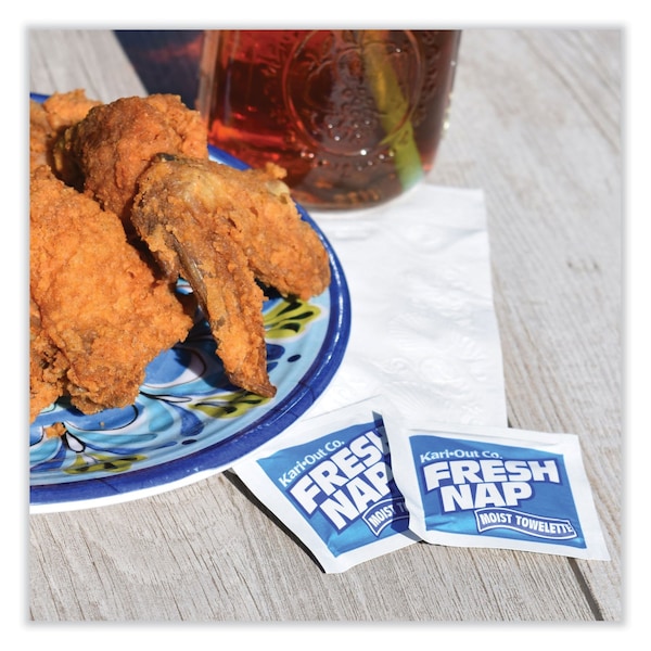Kari-Out Fresh Nap Moist Towelettes, Individually Wrapped, 7 x 5, Citrus Scent, 1000PK - 6700305
