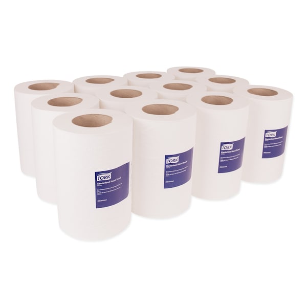 Tork Tork Basic Mini Centerfeed Paper Towel White M1, High Absorbency, 12 x 266 Sheets, 121225 - 121225