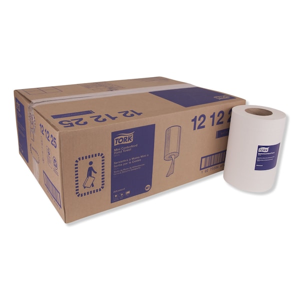 Tork Tork Basic Mini Centerfeed Paper Towel White M1, High Absorbency, 12 x 266 Sheets, 121225 - 121225