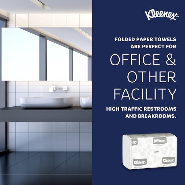Kimberly-Clark Professional Multifold Paper Towels, 1-Ply, 9.2" x 9.4" sheets, White, (150 Sheets/Pack, 8 Packs/Case) - 02046