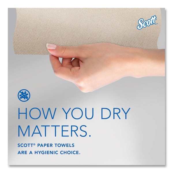 Scott Scott Essential Hardwound Paper Towels, 1 Ply, Continuous Roll Sheets, 700 ft, Brown, 6 PK - 54038
