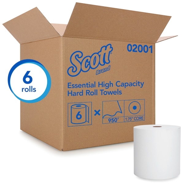 Scott Scott Roll Paper Towels, 1 Ply, 6 PK - 2001