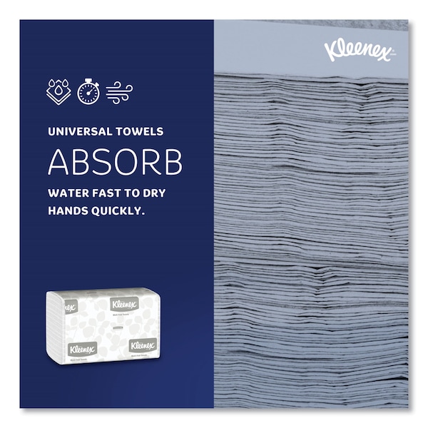 Kleenex Kleenex Multifold Paper Towels, 150 Sheets, 9.4", White, 8 PK - 02046
