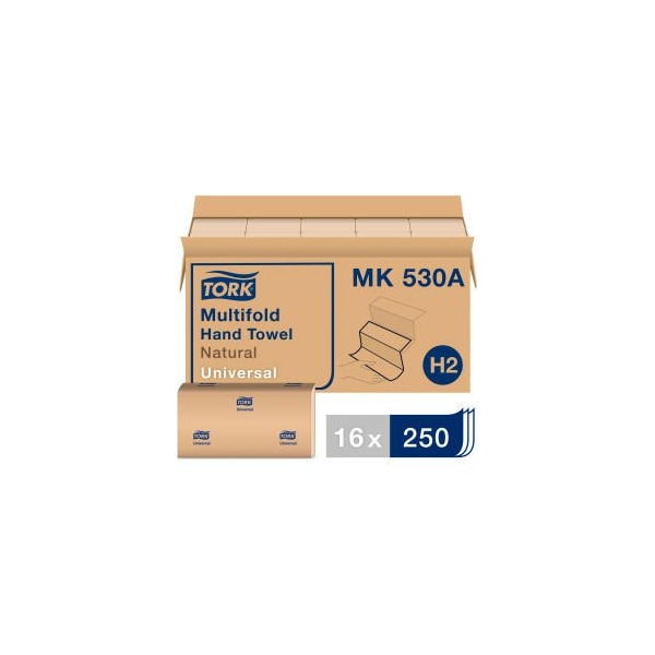 Essity Professional Hygiene N.A. Universal Multifold Hand Towel, 1-Ply, 9 1/8inwx9 1/2inl, Natural, 16PK - MK530A