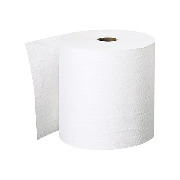 Scott Essential 8'' x 600' Scott Essential Plus White Hard Roll Towels, 6PK - BUY00087357