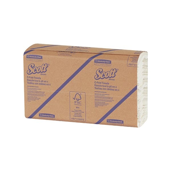 Scott Scott Surpass White C-Fold Towels, 16PK - BUY00087710