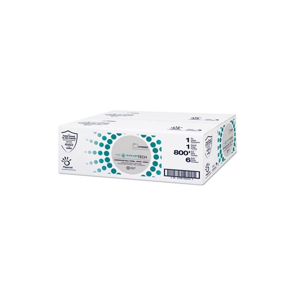 Sofidel Am Papernet, DISSOLVETECH PAPER TOWEL, 1-PLY, 800 FT, WHITE, 6PK - 410333