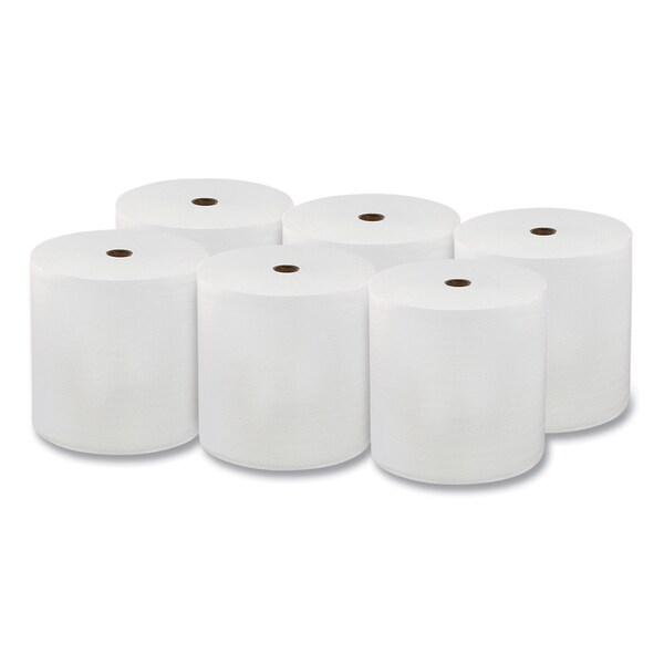 Locor Hard Wound Roll Towel. 1-Ply, 7 in. x 700 ft, White, 6PK - 46903