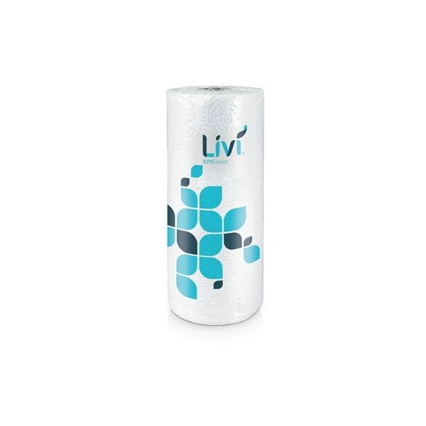 Solaris Livi VPG Kitchen Roll Towel White 2-Ply 9 in. X 11 in. 85 Sheets, 30PK - 41504