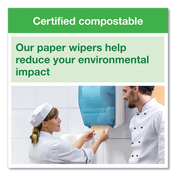 Tork Tork Basic Paper Wiper Natural W6, Roll Towel, 4 x 1452 Sheets, 291350 - 291350