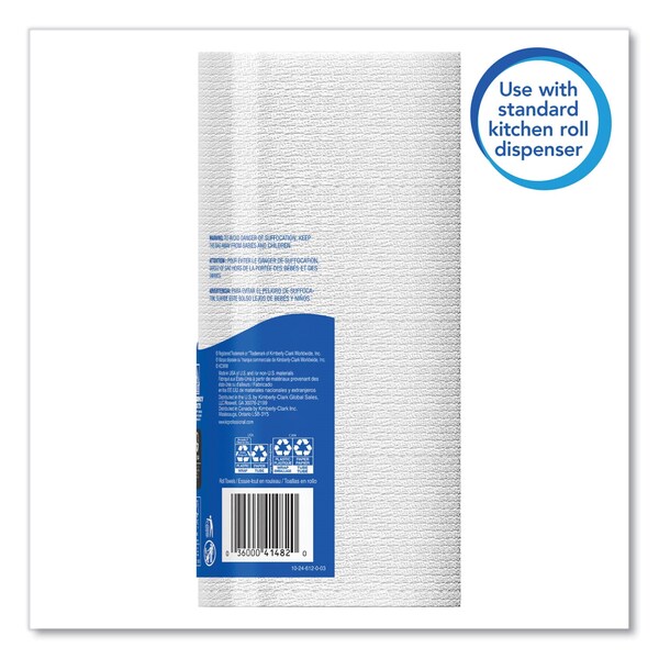 Scott Scott Perforated Roll Paper Towels, 1 Ply, 128 Sheets, White, 20 PK - 41482