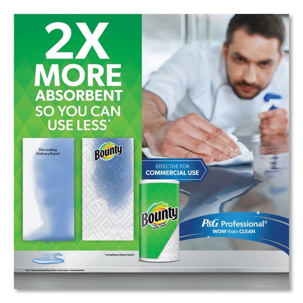 Bounty Select-a-Size Kitchen Roll Paper Towels, 2-Ply, White, 6 x 11, 135 Sheets/Roll, 8PK - 80373824