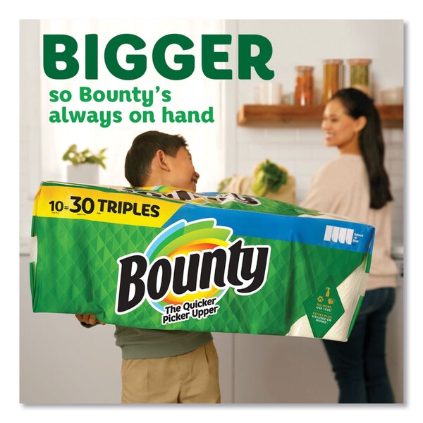 Bounty Select-a-Size Kitchen Roll Paper Towels, 2-Ply, White, 6 x 11, 135 Sheets/Roll, 8PK - 80373824