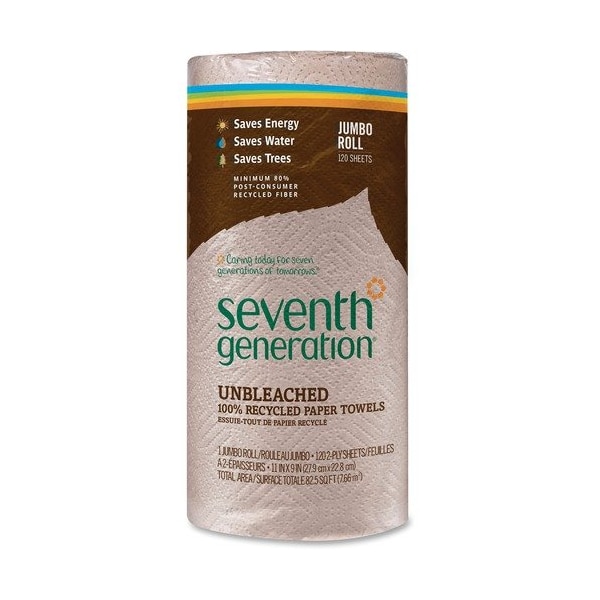 Seventh Generation JUMBO PAPER TOWELS, LINT-FREE, 2-PLY, 12 - SEV13720