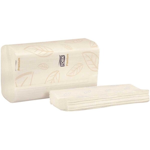 Tork Premium Soft Xpress White with Blue Leaf 3-Panel 2-Ply Multifold Paper Towels, 2160PK - MB579