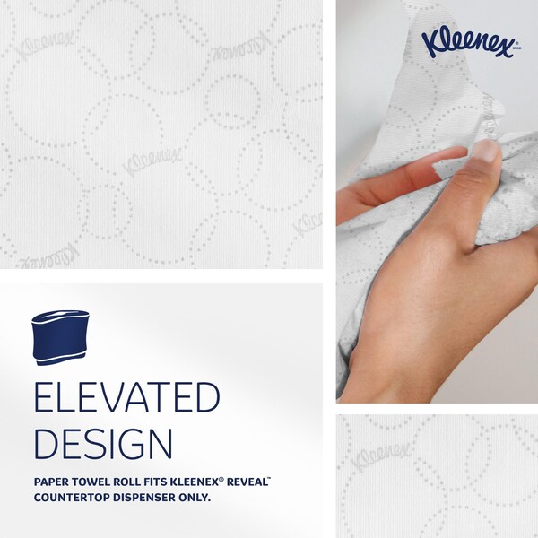 Kimberly-Clark Professional Reveal Multifold Paper Towels for Kleenex Reveal Countertop Dispenser, 150 Sheets/Pack, 16 Packs - 46321