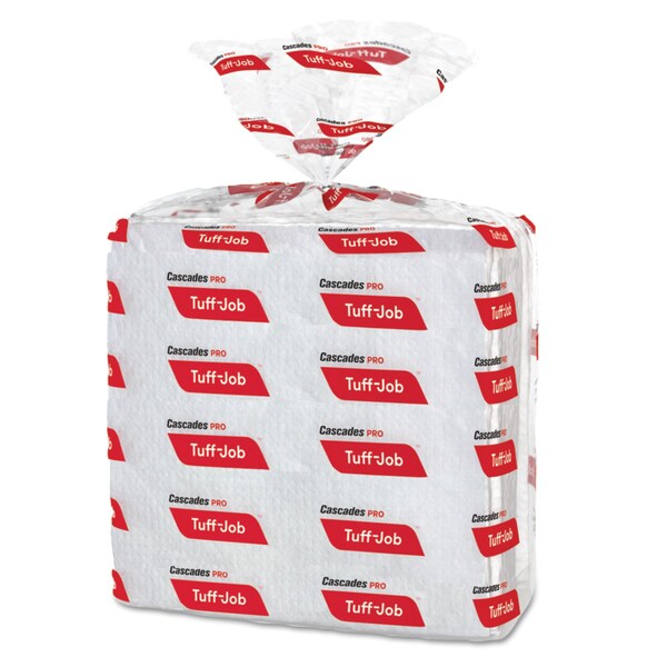 Cascades Pro Tuff-Job Single Fold Paper Towels, 1 Ply, 1 Sheets, White, 18 PK - W620