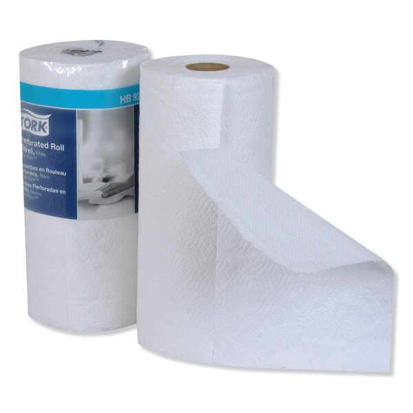 Tork Handi-Size Perforated Kitchen Roll Towel, 2-Ply, 11 x 6.75, White, 120 Sheets/Roll, 30PK - HB9201