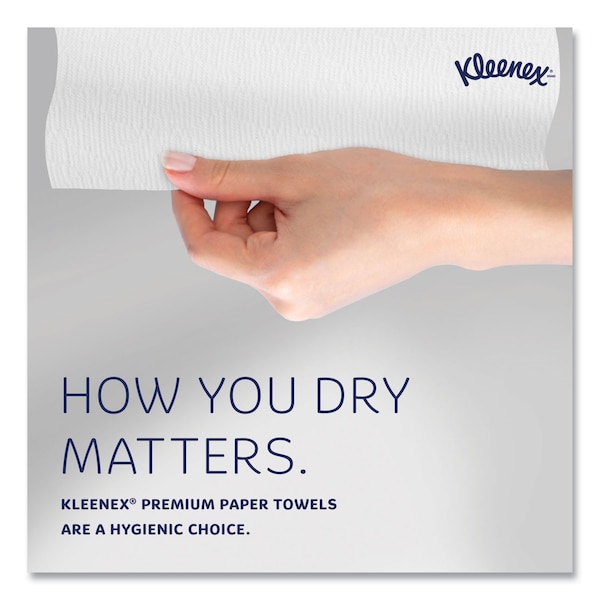 Kleenex Hard Roll Paper Towels w/ Premium Absorbency Pockets, Green Core, 1-Ply, 7.5 in.x700 ft, White, 6PK - 25630