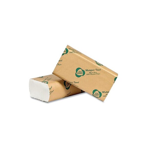 American Paper Converting Recycled Multifold Paper Towels, 1-Ply, 9.5 X 9.5, White, 16 Packs/carton, 16PK - EW416