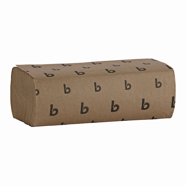Boardwalk Multifold Paper Towel, 1 Ply, 250 Sheets, 9.45", Natural, 16 PK - B6202