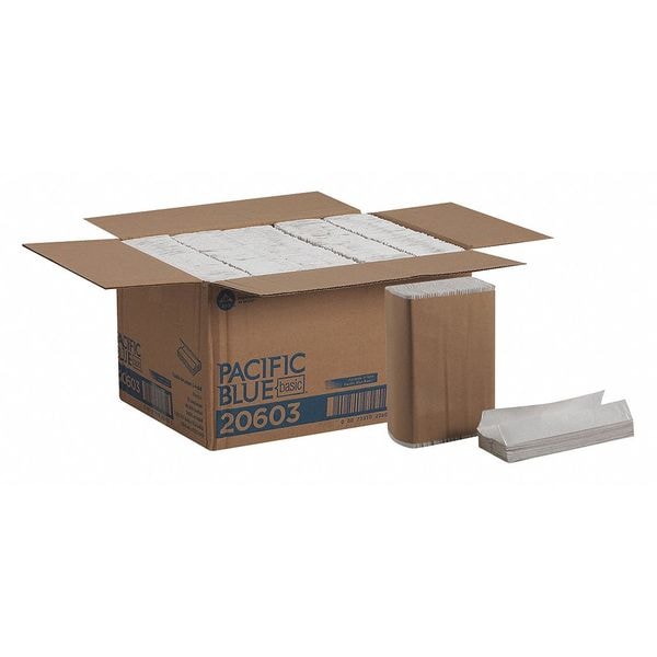 Georgia-Pacific Pacific Blue Select C-Fold Paper Towels, 1 Ply, 240 Sheets, White, 10 PK - 20603