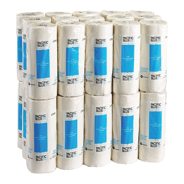 Georgia-Pacific Pacific Blue Select Perforated Roll Paper Towels, 2 Ply, 100 Sheets, 73 ft, White, 30 PK - 27300
