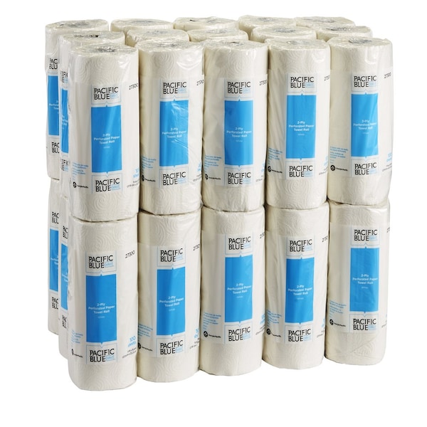 Georgia-Pacific Pacific Blue Select Perforated Roll Paper Towels, 2 Ply, 100 Sheets, 73 ft, White, 30 PK - 27300