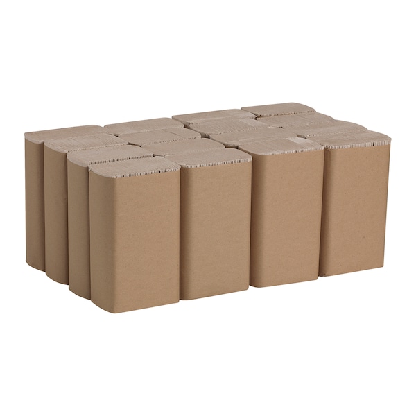 Georgia-Pacific Pacific Blue Basic Multifold Paper Towels, 1 Ply, 250 Sheets, Brown, 16 PK - 23304