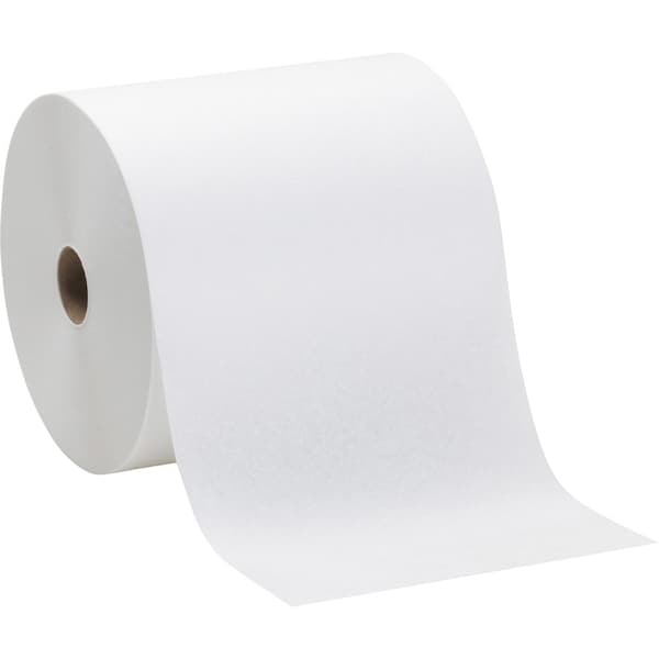 Georgia-Pacific Sofpull Hardwound Paper Towels, 1 Ply, Continuous Roll Sheets, 1000 ft, White, 6 PK - 26470